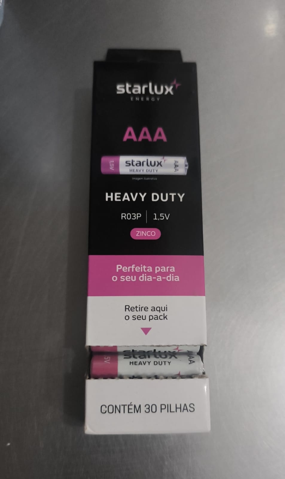 Pilha starlux AAA com 2 und